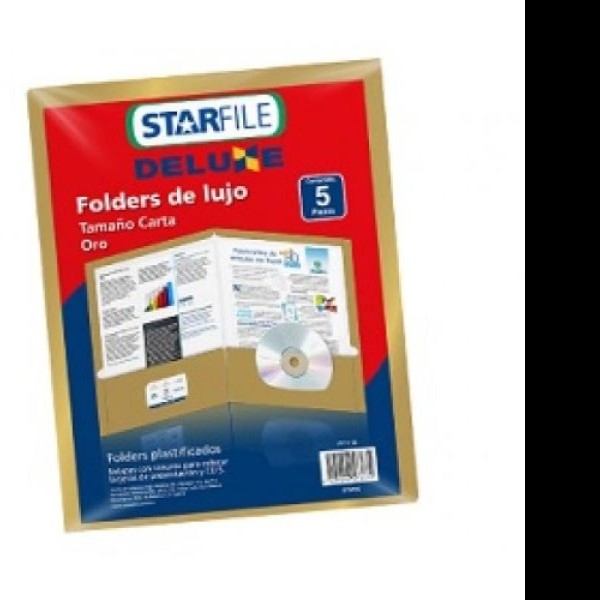 FOLDER PLAST. CTA. STARFILE DELUXE ORO E.5 C.40
